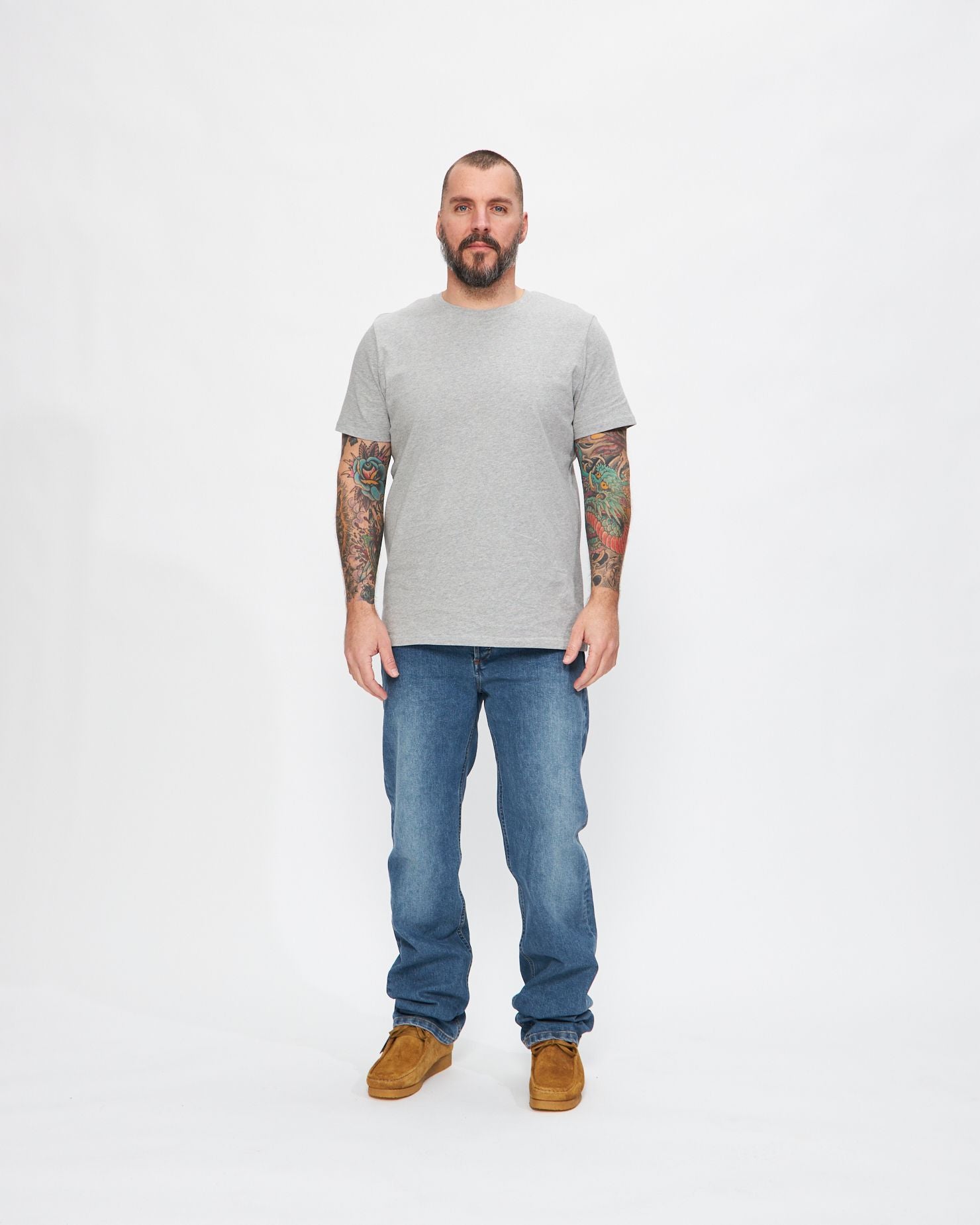 Jimmy T-Shirt in Heather Pale Grey