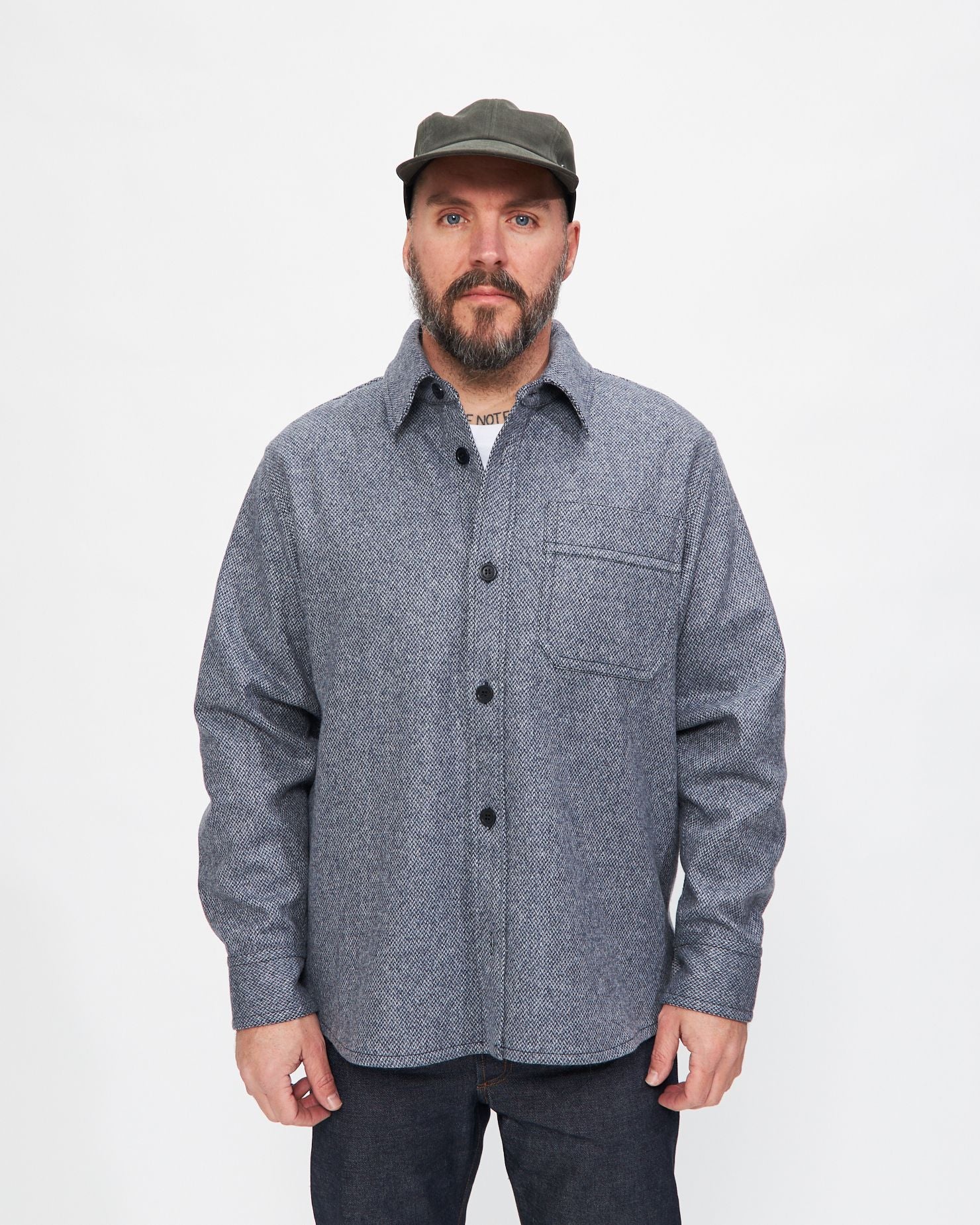 Basile Overshirt in Dark Navy