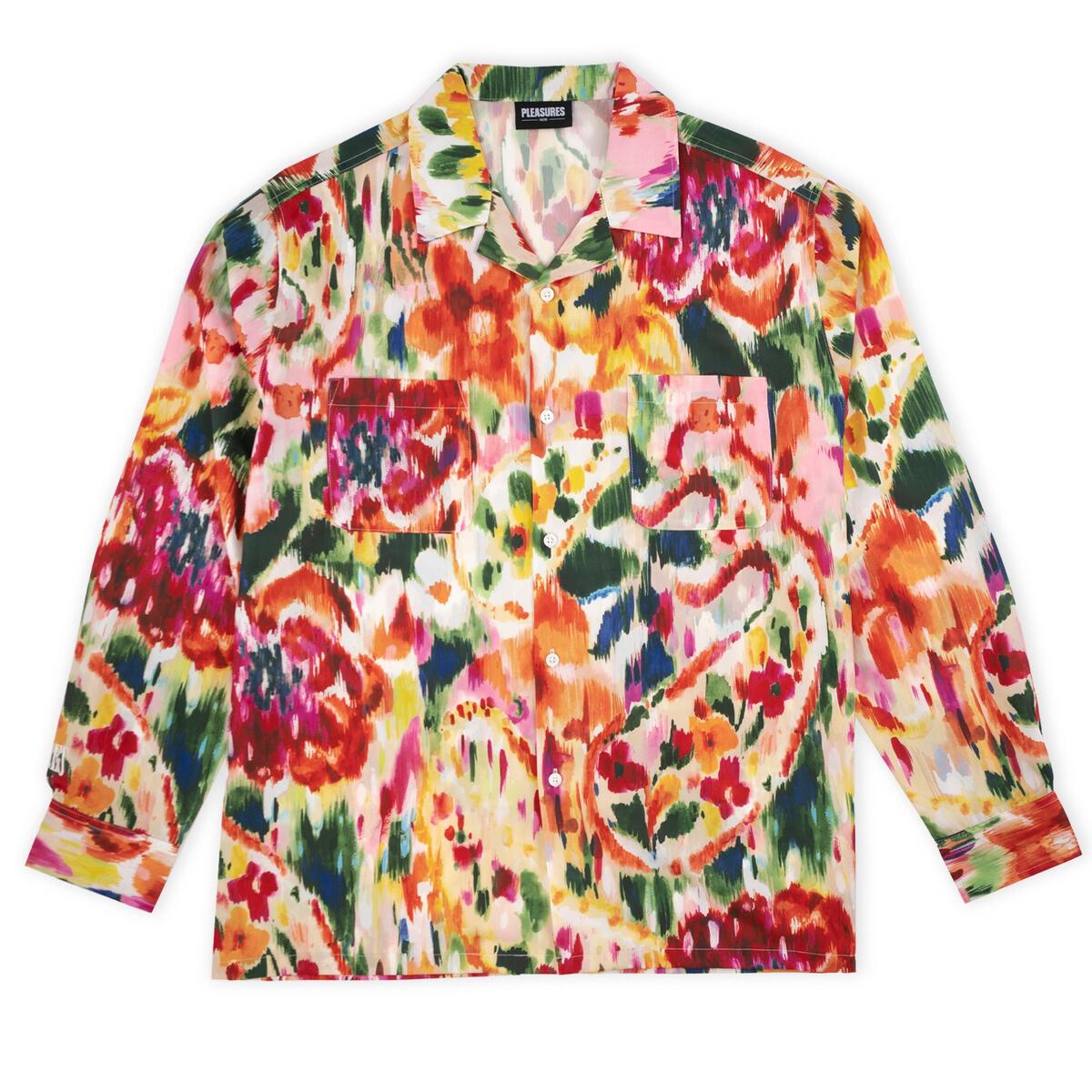 Trip Long Sleeve Button Down in Multi