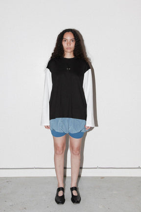 Contrast Box Tee in Black & White