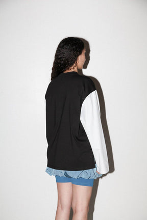 Contrast Box Tee in Black & White