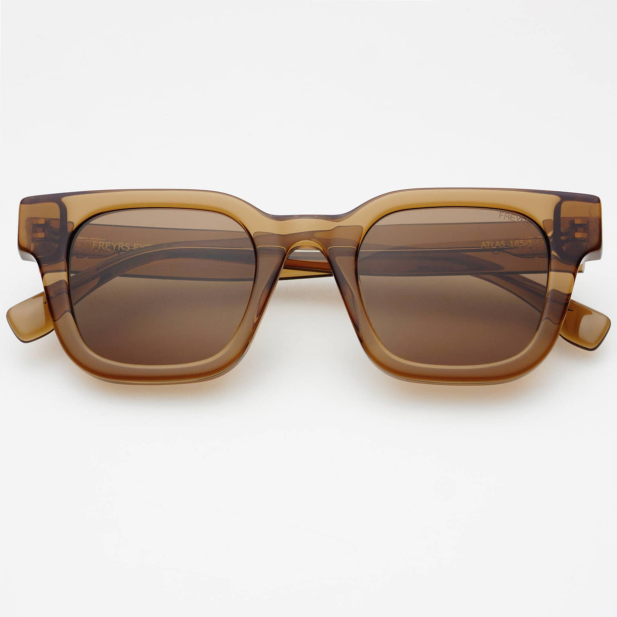 Atlas Acetate Rectangular Sunglasses in Brown