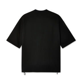 Drawstring T-Shirt in Black