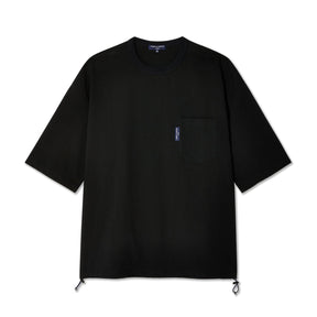 Drawstring T-Shirt in Black