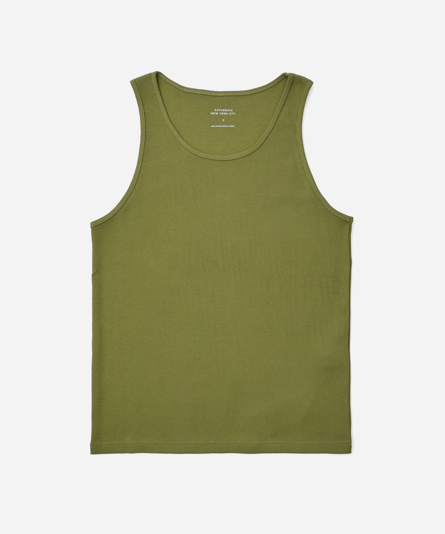 Cotton Rib Tank in Mayfly