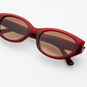 Ameli Acetate Cat-Eye Sunglasses in Red