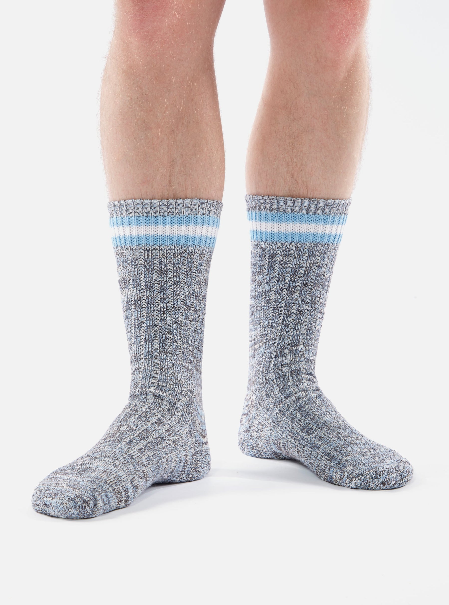 Everyday Stripe Sock in Cornish Blue