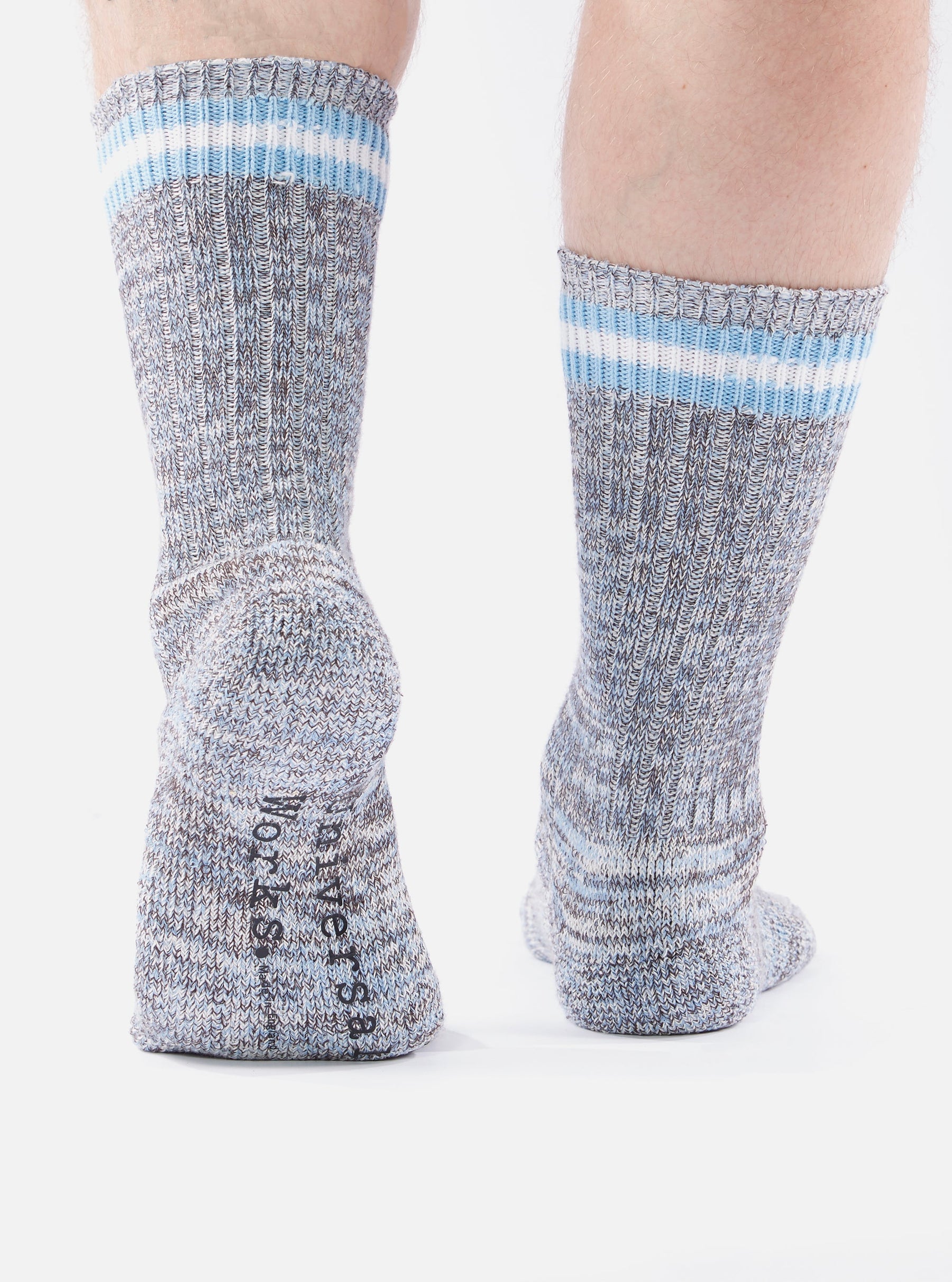 Everyday Stripe Sock in Cornish Blue