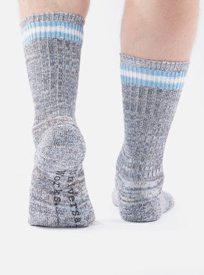 Everyday Stripe Sock in Cornish Blue