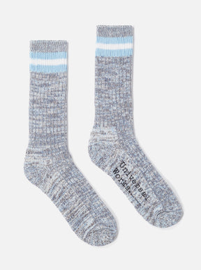 Everyday Stripe Sock in Cornish Blue