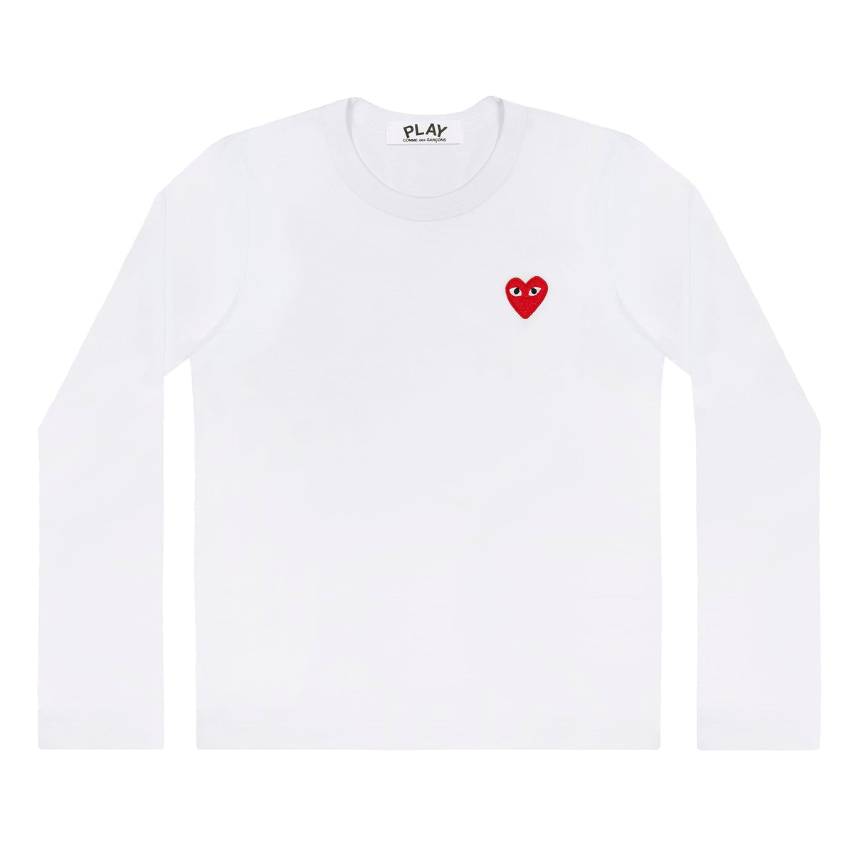 Red Heart Longsleeve T-shirt in White