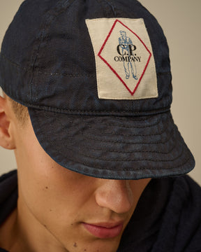 3/4 Plated Denim Logo Cap