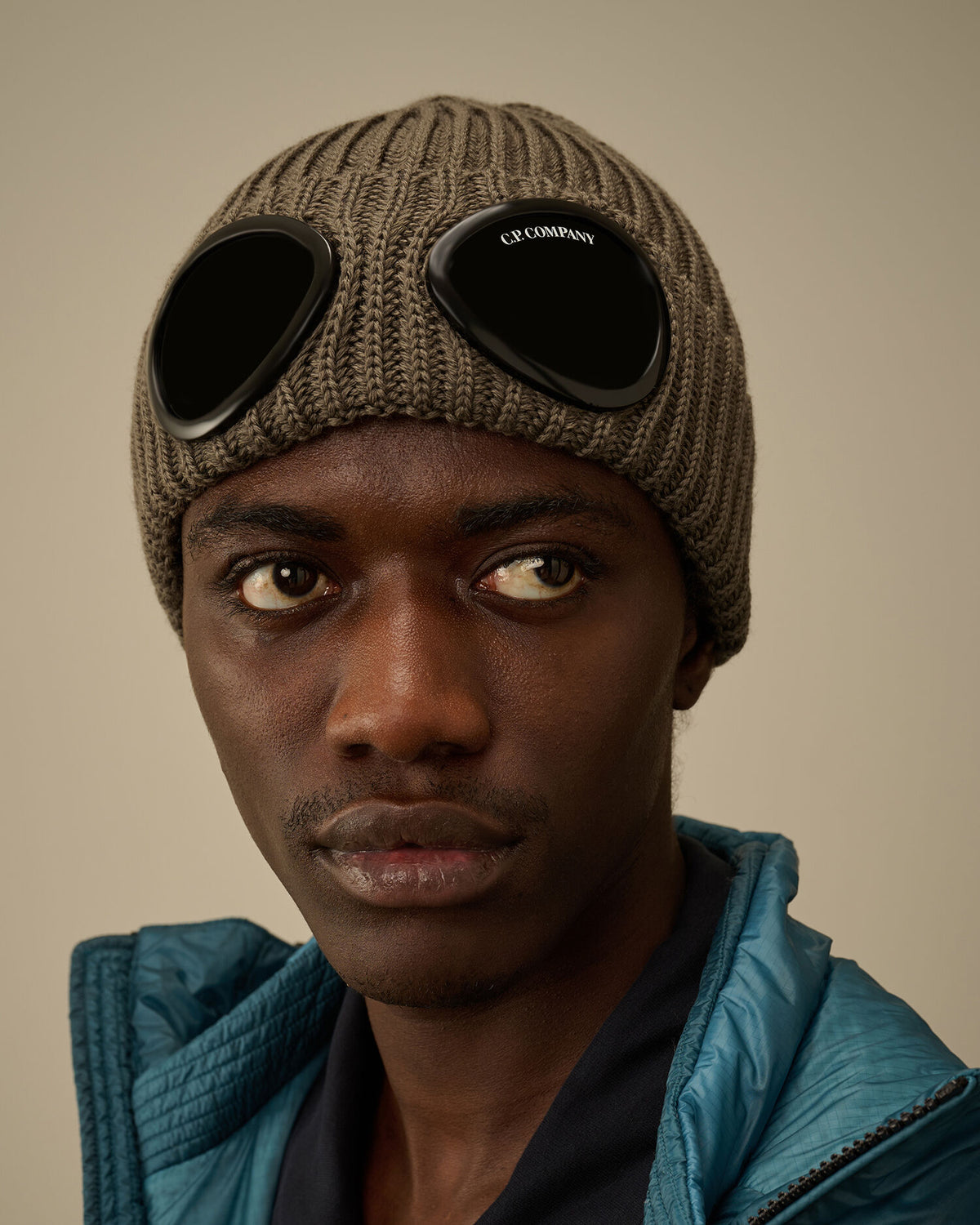 Extra Fine Merino Wool Goggle Beanie in Walnut