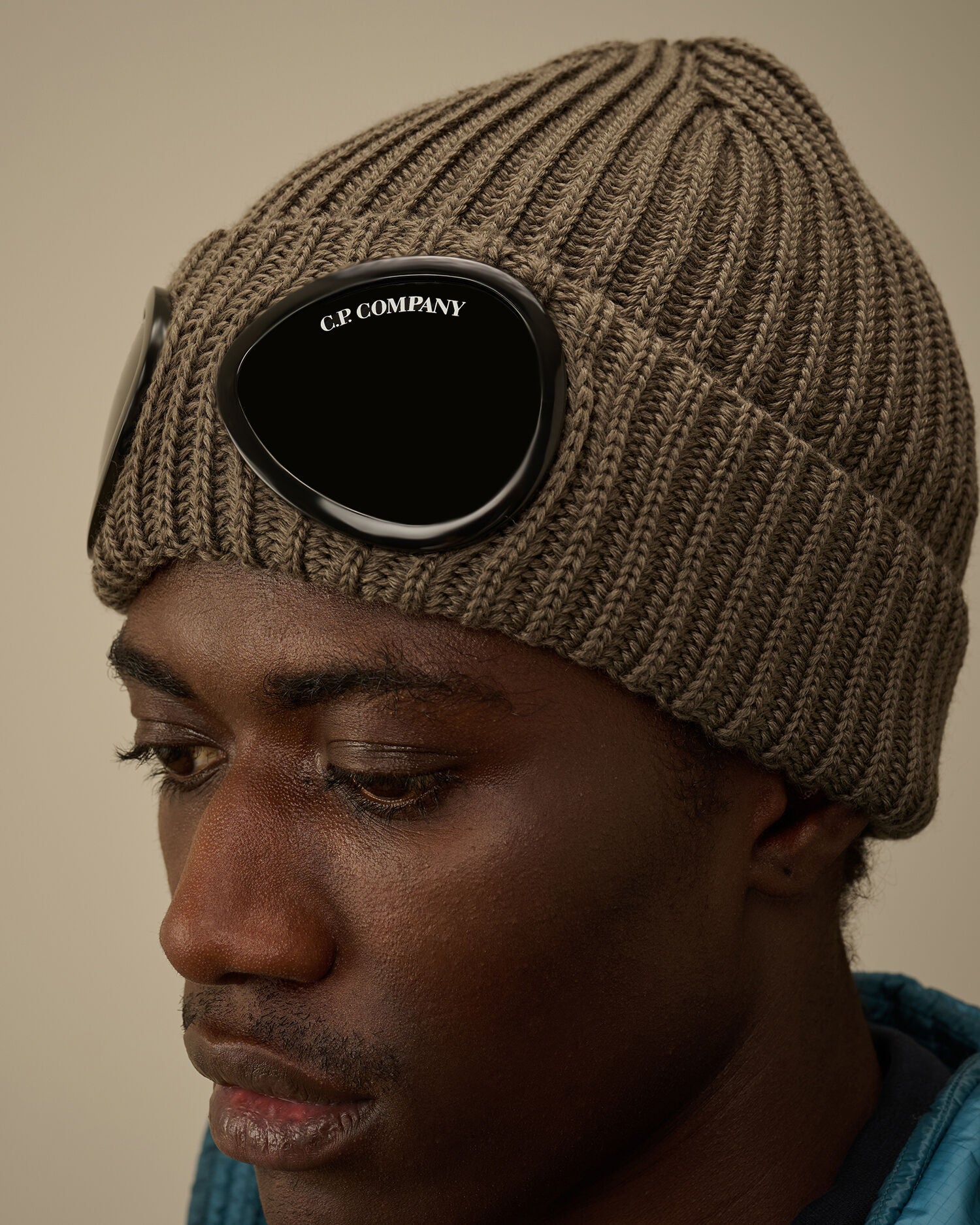 Extra Fine Merino Wool Goggle Beanie in Walnut