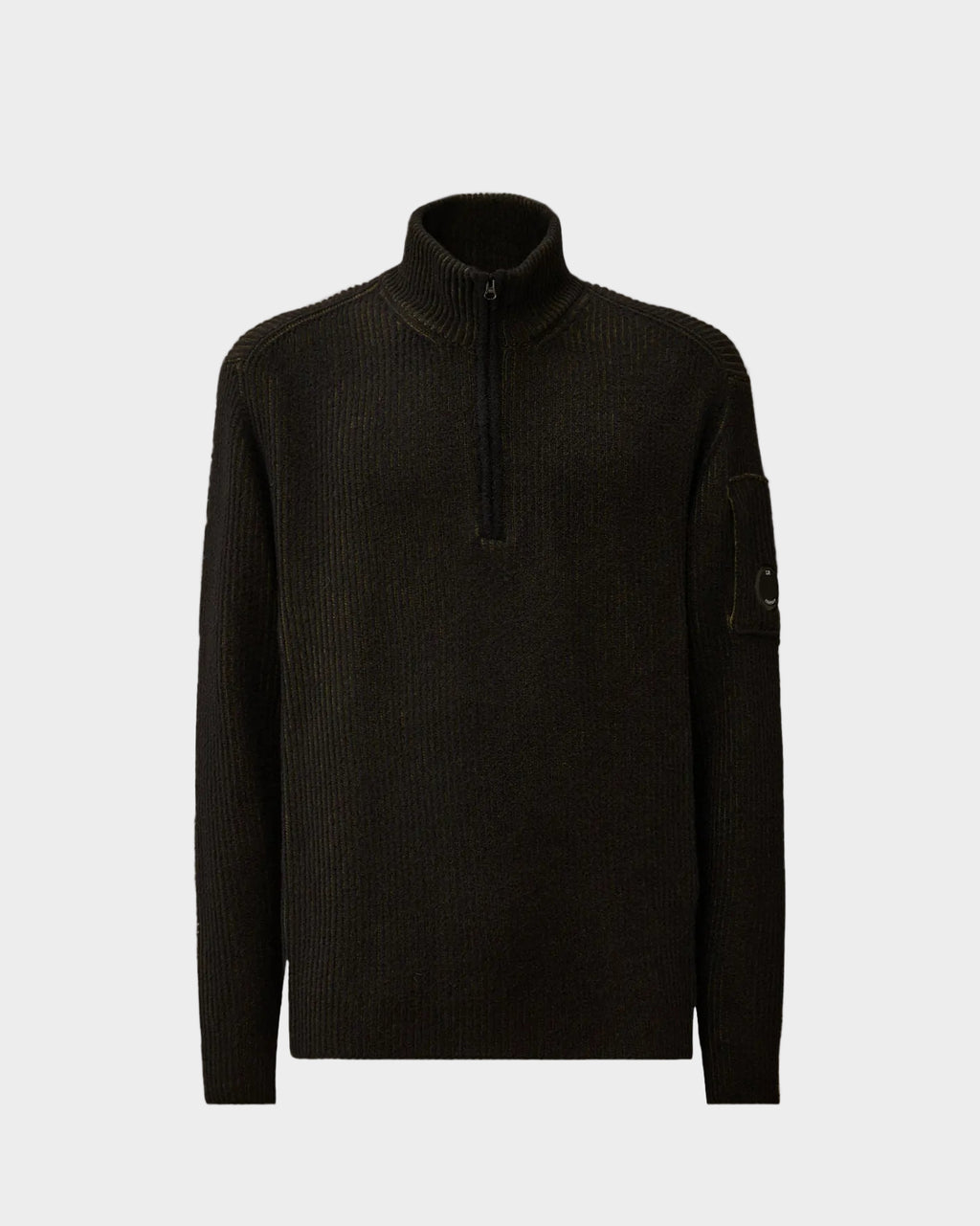 C.P. Company Fleece Knit Half Zip Sweater in Capers : Homme Essentials