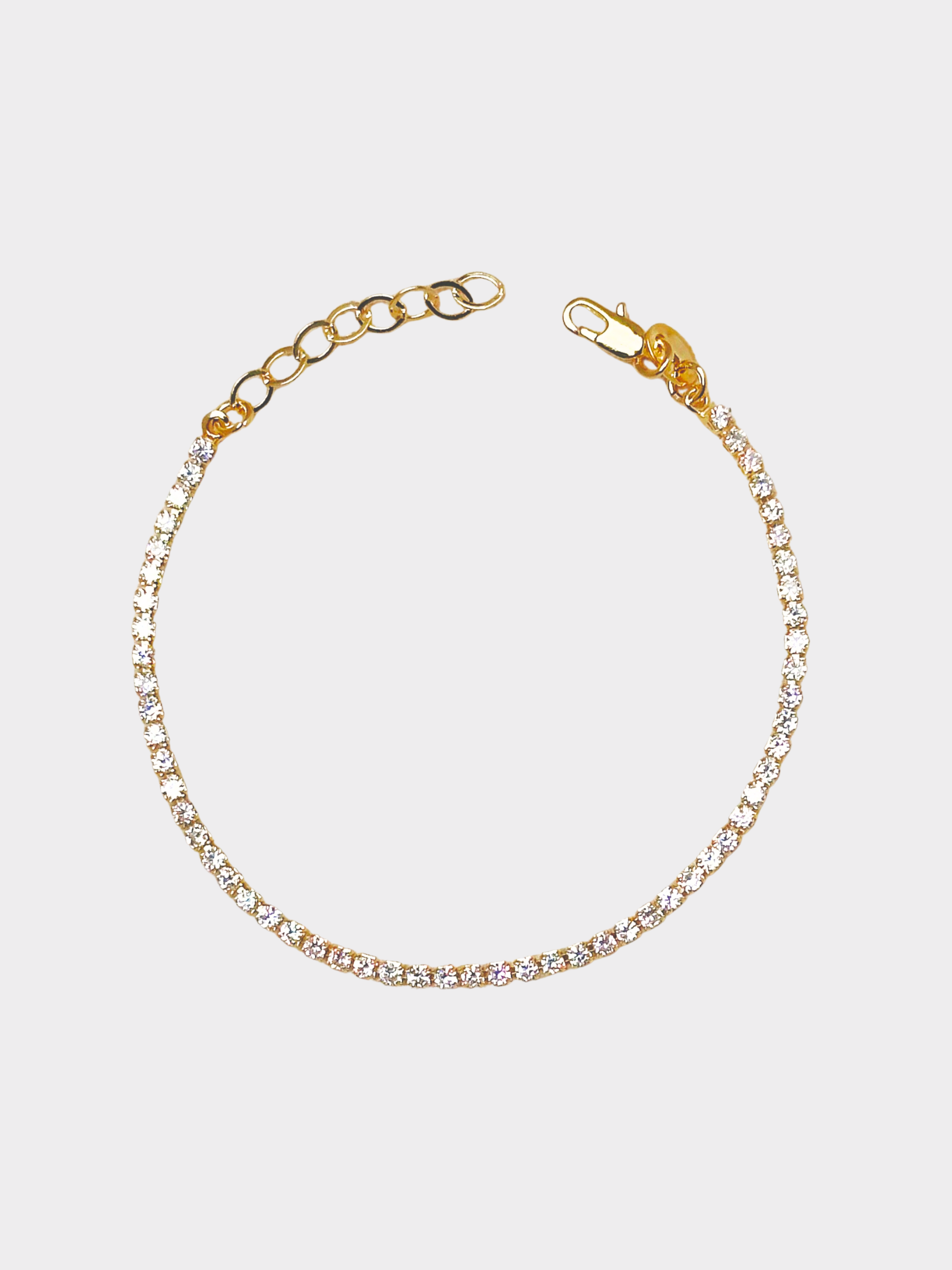 Crystal Tennis Bracelet in 18k Gold Fill