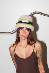 Striped Suri Beanie in Frog