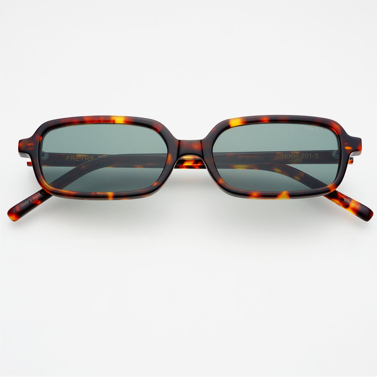 Miki Unisex Acetate Rectangular Sunglasses in Tortoise/G15