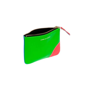 Super Fluo Zip Pouch in Green/Blue