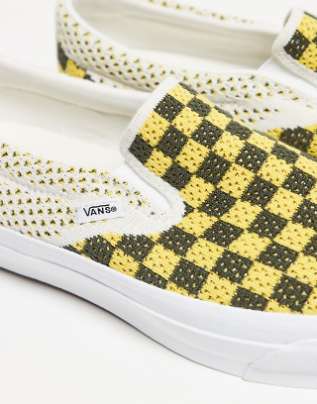 LX Classic Slip On EK in Checkerboard Black / Yellow