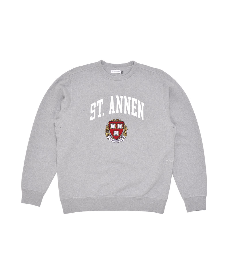 St Annen Crest Crewneck in Heather Grey