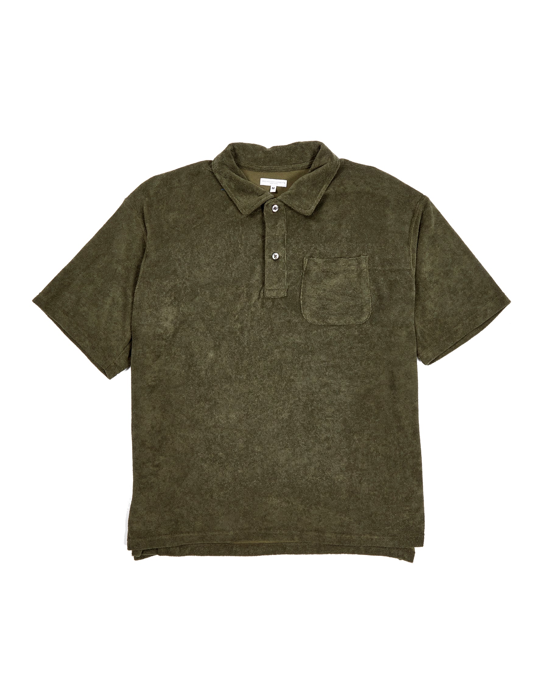 Polo Shirt in Olive CP Velour
