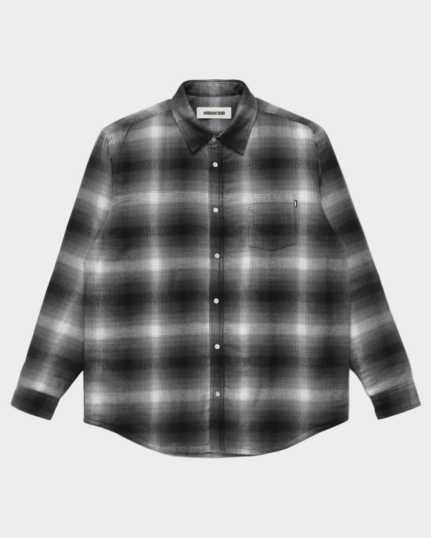 Poly Filled Shirt in Black