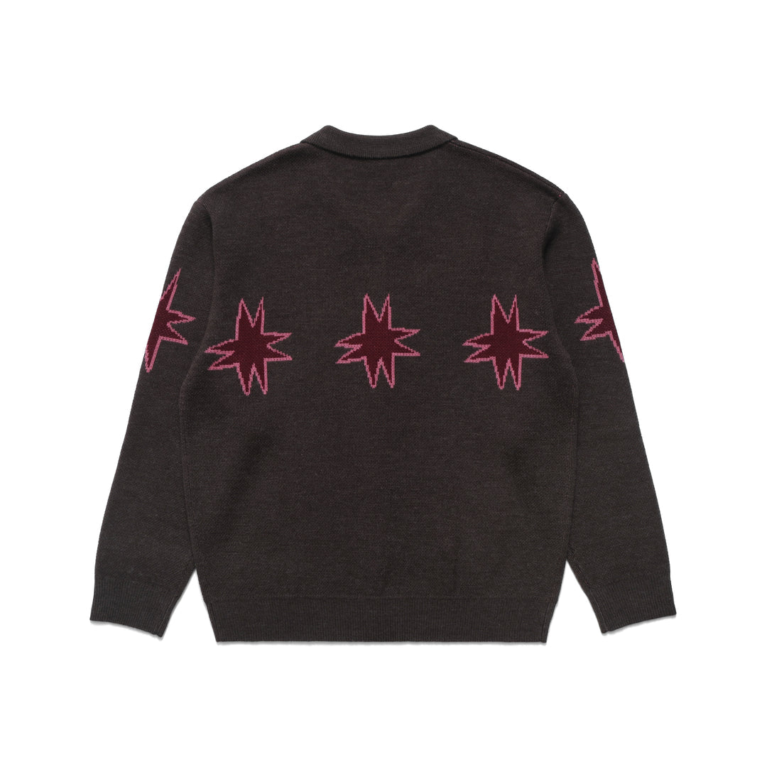 Kiki Zip Knit Longsleeve Polo in Graphite