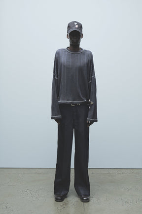 Drainpipe Bootcut Suit Pant in Black