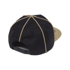 Professional Piping Snapback Hat in Black / Gold
