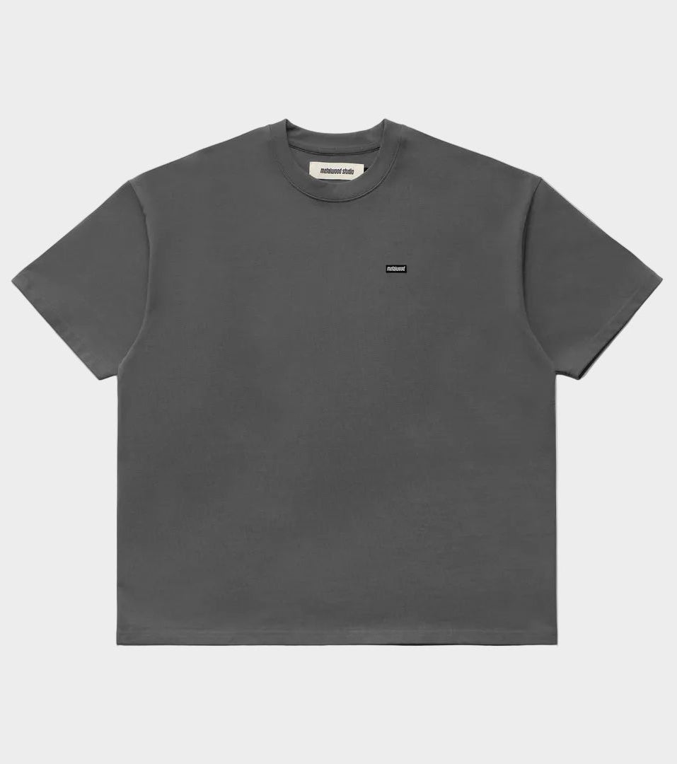 Heavyweight Mini Metal Logo T-Shirt in Tar