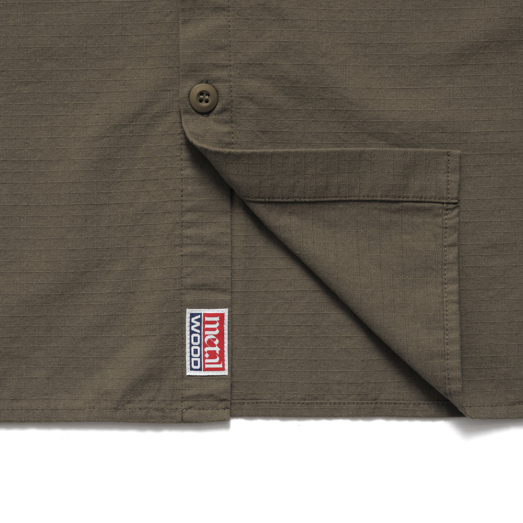 Paneled Workshirt in Olive