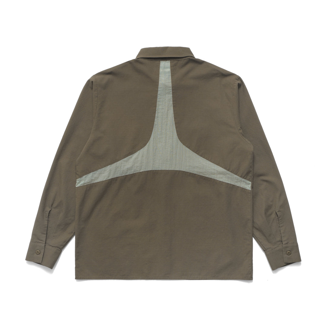 Paneled Workshirt in Olive
