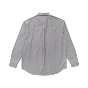 Longsleeve Button Up Shirt in Grey / Peach