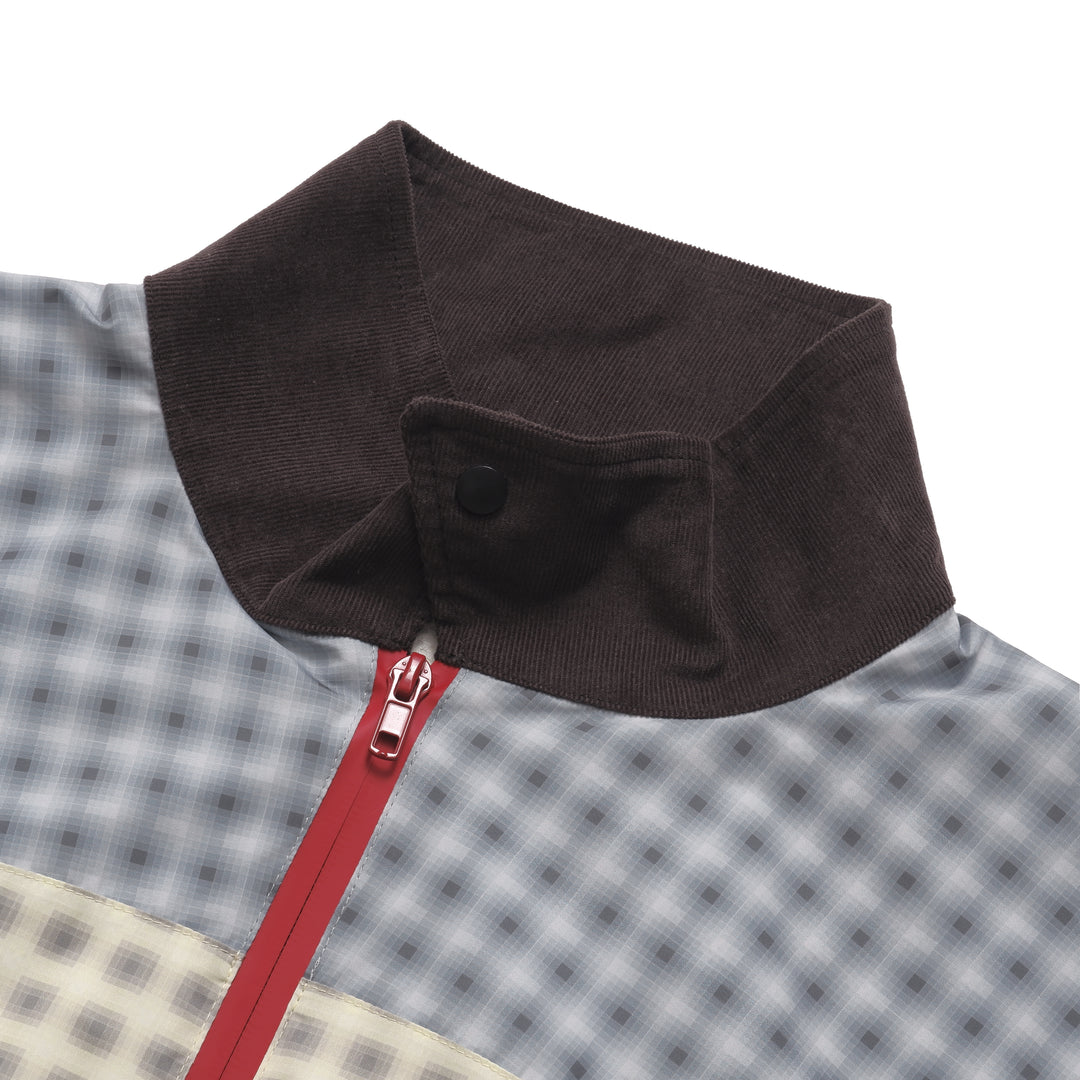 Double Plaid Windbreaker Jacket