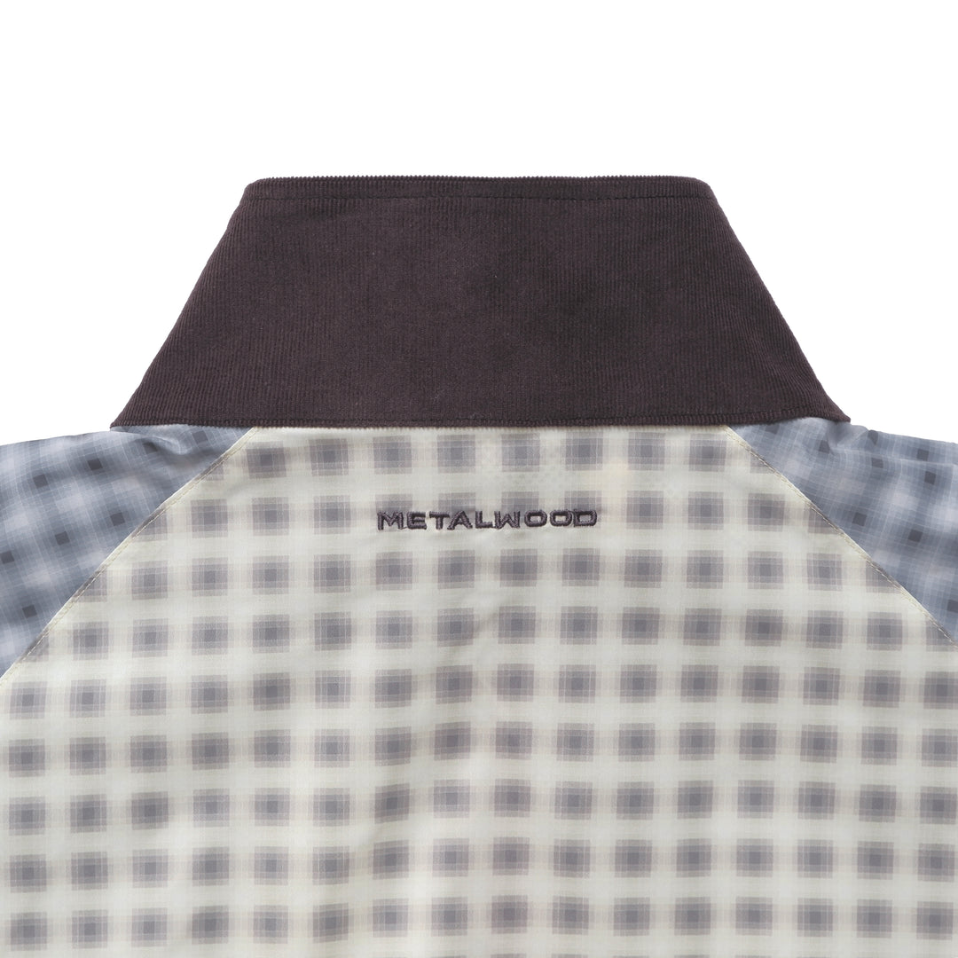 Double Plaid Windbreaker Jacket