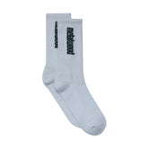 Metal Logo Crew Sock in Dusty Blue