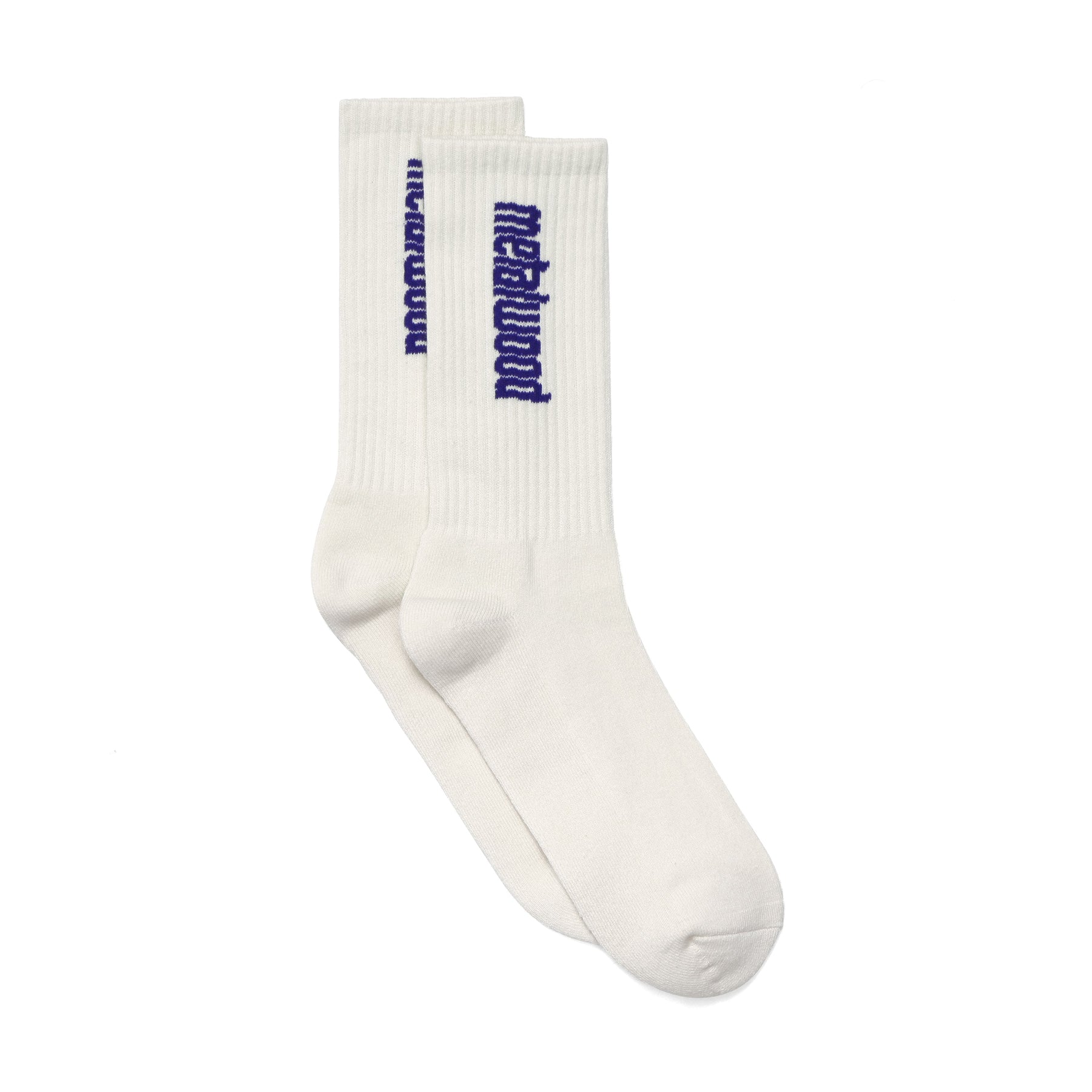 Metal Logo Crew Sock in White