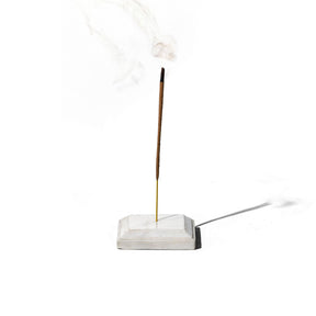 Marble Incense Holder in White