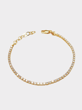 Crystal Tennis Bracelet in 18k Gold Fill