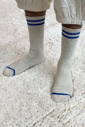 Extended Boyfriend Socks in Ice