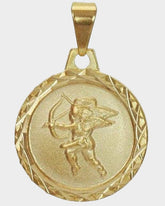 18k Gold Filled Diamond Cut Cupid Pendant