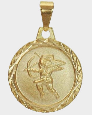 18k Gold Filled Diamond Cut Cupid Pendant