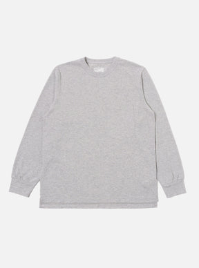 Loose L/S Tee in Grey Marl Recycled Wool Mix