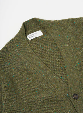 Langdale Cardigan in Green Tweed Knit