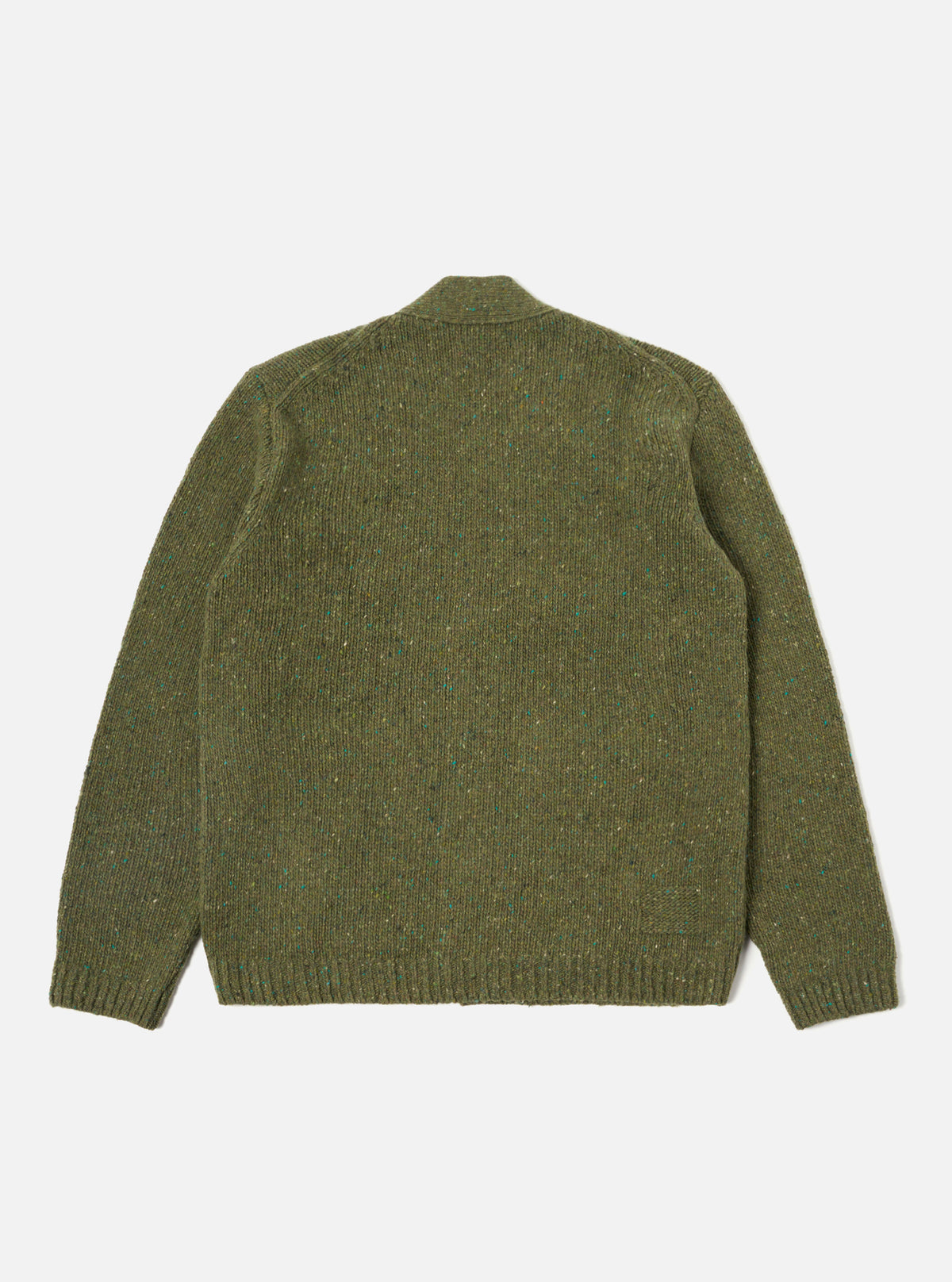 Langdale Cardigan in Green Tweed Knit