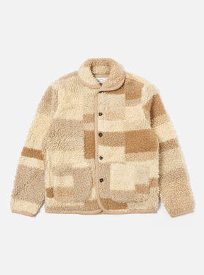 Lancaster Jacket in Sand Patchwork Fleece