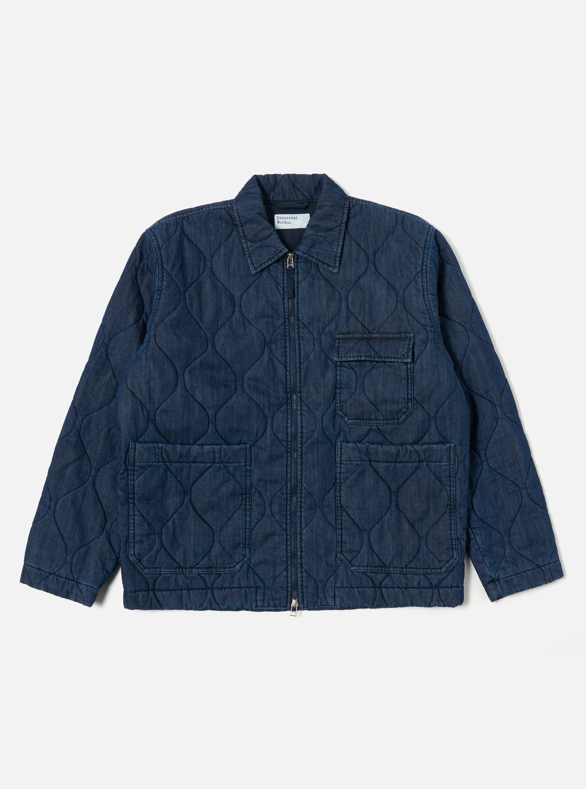 Gower Jacket in Indigo Quilt Denim