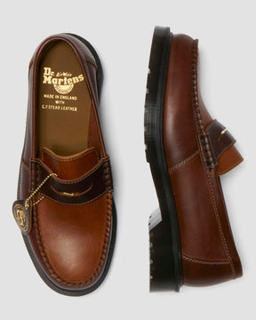 Penton Made in England Loafer in Brown + Amber