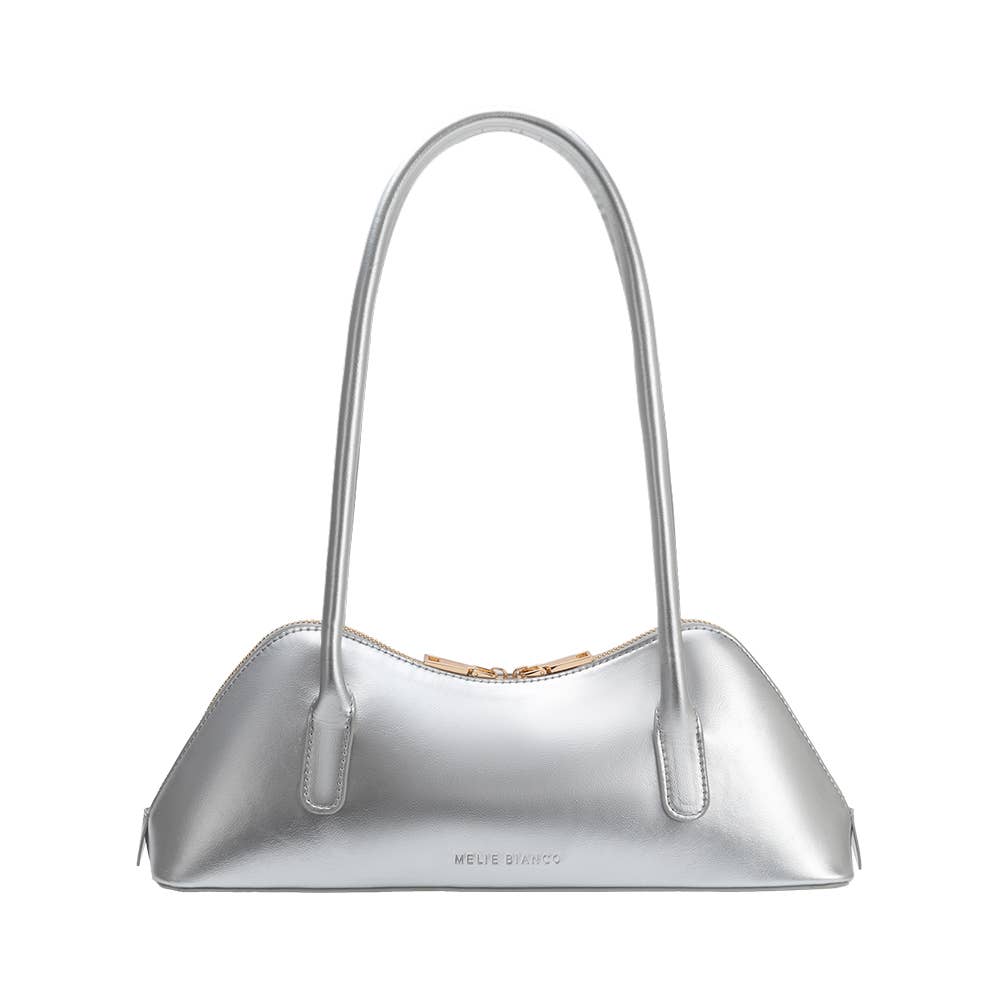 Dakota Silver Recycled Vegan Leather Shoulder Bag